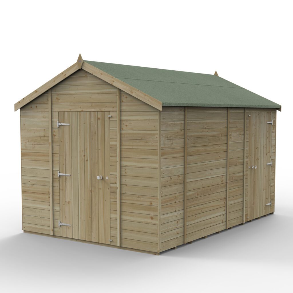 Timberdale 12×8 Apex Shed No Window – Combo with Installation 5013053196151 2